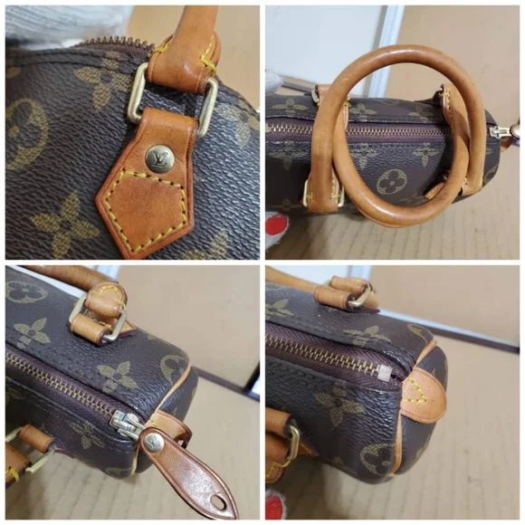 Authentic LOUIS VUITTON Monogram Mini Sac HL Speedy - Picture 6 of 10